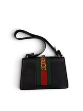 Load image into Gallery viewer, Gucci Black Pre-Owned Structured Shoulder Bag with Gold-Tone Hardware