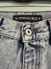 Load image into Gallery viewer, Y/Project Pre-Owned Light Wash Embroidered Wide-Leg Jeans - view 3