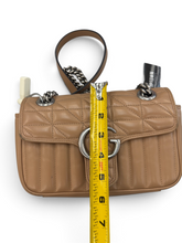 Load image into Gallery viewer, Gucci GG Pre-Owned Marmont Quilted Tan Leather Chain Shoulder Bag
