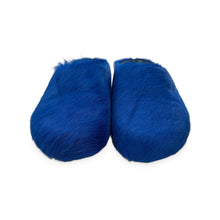 Load image into Gallery viewer, Marni Pre-Owned Blue Long Hair Calfskin Fussbett Sabots - view 1
