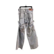 Load image into Gallery viewer, Y/Project Pre-Owned Light Wash Embroidered Wide-Leg Jeans - view 2