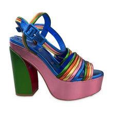 Load image into Gallery viewer, Christian Louboutin Pre-Owned Rainbow Metallic Platform Sandals US 8 - view 2