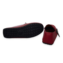 Load image into Gallery viewer, Gucci Pre-Owned Red GG Embossed Driving Loafers - view 4