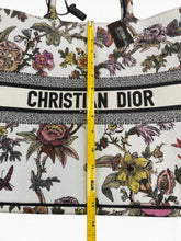 Load image into Gallery viewer, Dior Pre-Owned Medium Book Tote – White Multicolor D‑Floral Embroidery
