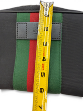 Load image into Gallery viewer, Gucci Pre-Owned Black Canvas Web Stripe Messenger Crossbody Bag
