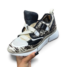 Load image into Gallery viewer, Chloe Pre-Owned Monochrome Patterned Sneakers

