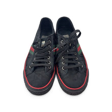 Load image into Gallery viewer, Gucci Pre-Owned Black Web Stripe Low-Top Sneakers - view 1
