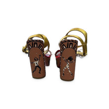 Load image into Gallery viewer, Christian Louboutin Pre-Owned Gold Platform Wedge Sandals - view 2
