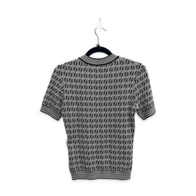 Load image into Gallery viewer, Fendi Pre-Owned Black &amp; White FF Knit Short-Sleeve Top - view 2

