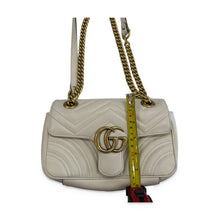 Load image into Gallery viewer, Gucci Pre-Owned GG Marmont Ivory Quilted Shoulder Bag - view 6
